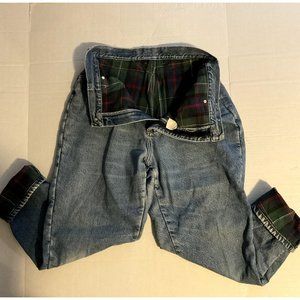 Youth Vintage LL Bean flannel lined jeans | 16 Regular